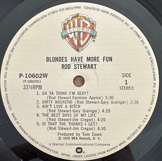 ROD STEWART VINILO LP BLONDES FUN JAPON OBI