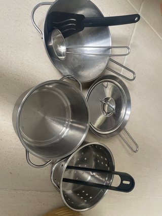 Juego de cocina infantil metálico