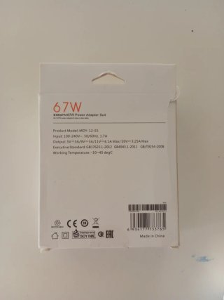 Carregador Xiaomi 67W Turbo