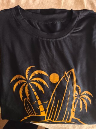 Camiseta surfero negra talla XL