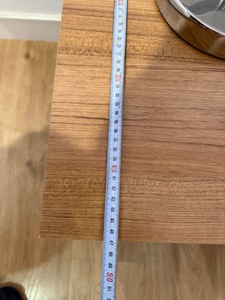 Mesa auxiliar madera y metal