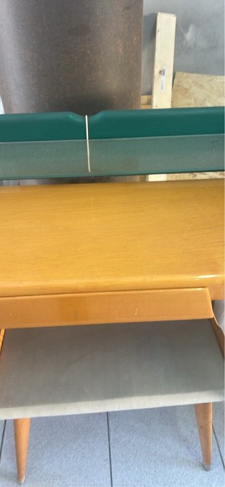 Consolle vintage legno e plastica