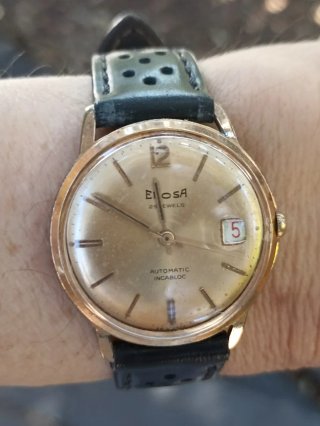 Reloj Erosa Automático Vintage Incabloc Dorado