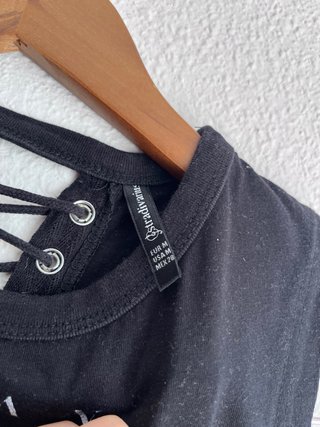 Top Rockero Negro Stradivarius