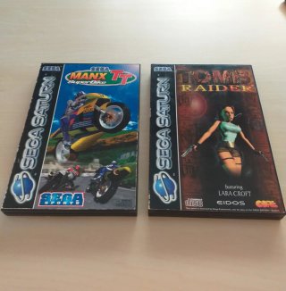Lote 2 juegos Sega Saturn: Tomb Raider y Manx TT