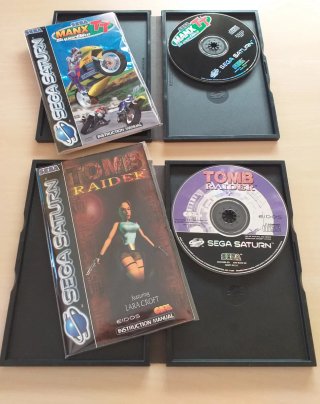 Lote 2 juegos Sega Saturn: Tomb Raider y Manx TT
