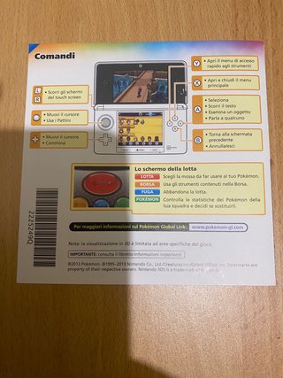 Manuale originale ITA Pokémon X e Y