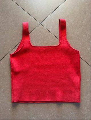 Top Zara donna rosso