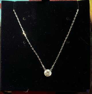Collar Swarovski Cristal Redondo Plata