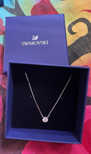 Collar Swarovski Cristal Redondo Plata