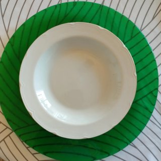 12 Platos Hondos de ceramica Santa Clara
