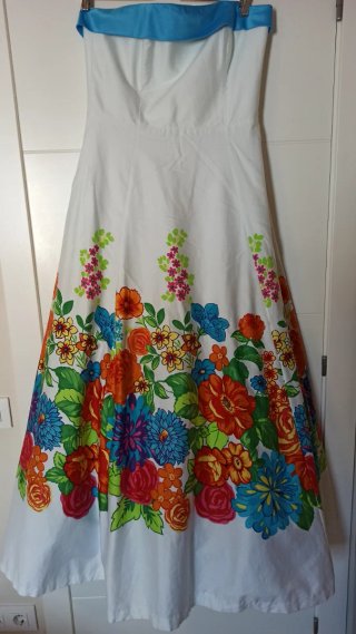 Vestido largo estampado floral