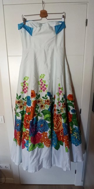 Vestido largo estampado floral
