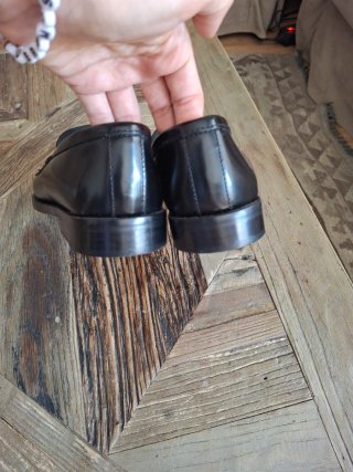 Mocasines de piel negros Mango Talla 37