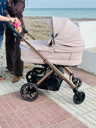 Carro Bebé y silla de paseo Rosa con Bolso inclu.