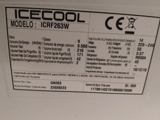 Baldas y cajones nevera Icecool ICRF263W