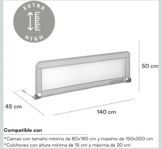 Barrera Cama Jané Abatible 140cm nueva