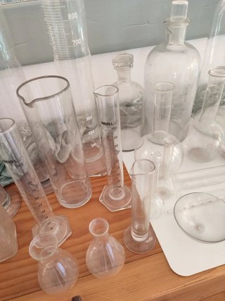 Probetas de laboratorio de vidrio