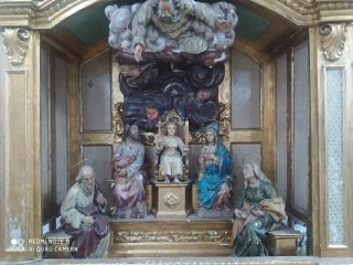 Retablo Sagrada Familia madera tallada