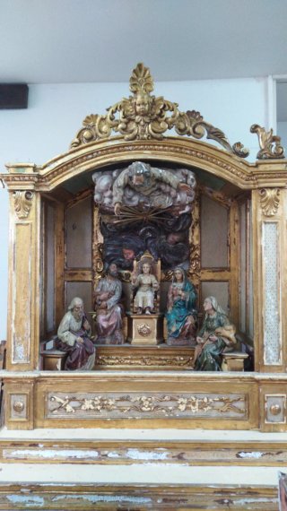 Retablo Sagrada Familia madera tallada
