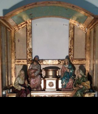Retablo Sagrada Familia madera tallada