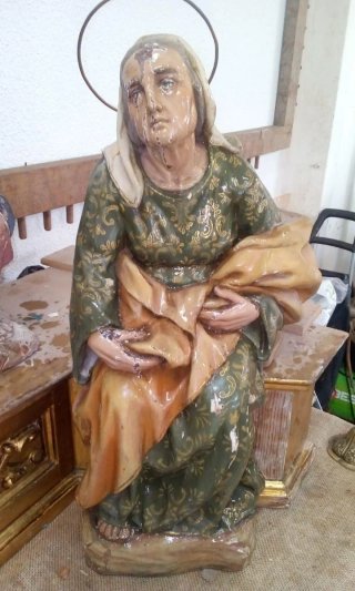 Retablo Sagrada Familia madera tallada
