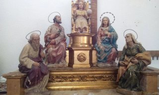 Retablo Sagrada Familia madera tallada