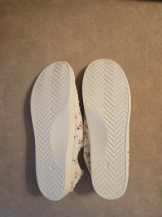 Zapatillas florales blancas talla 40