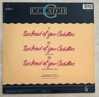 C C CATCH VINILO MAXI BACKSEAT CADILLAC 1988