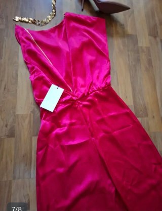 Mono Zara Satén Rojo Talla M