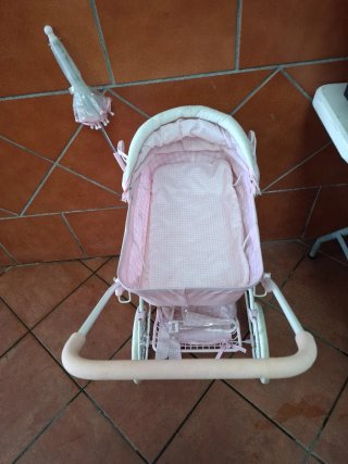 Carro de muñecas Decuevas rosa
