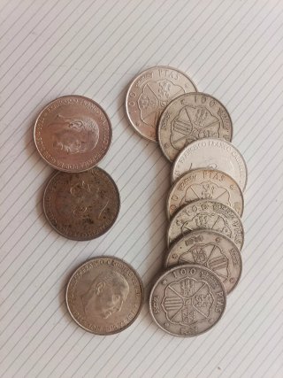 10 Monedas 100 Pesetas Plata Franco 1966