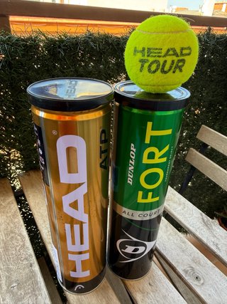 Pelotas de tenis Head y Dunlop