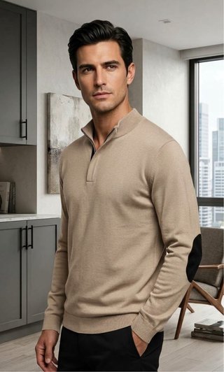 Jersey Zara Man Beige como nuevo