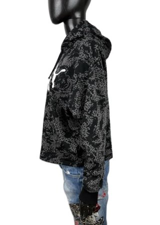 Puma Felpa Donna L Cotone Nera Grigia Cappuccio