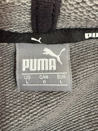 Puma Felpa Donna L Cotone Nera Grigia Cappuccio