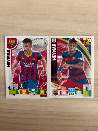 Pack Neymar Adrenalyn 2013-14 y 2015-16.