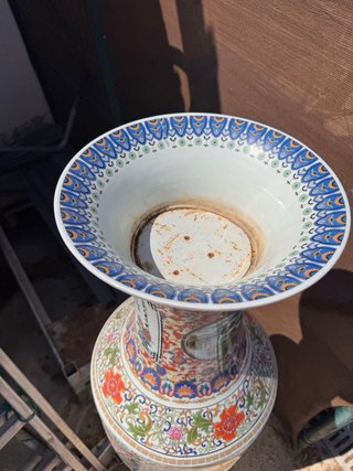 Jarrón porcelana asiático multicolor