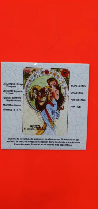 Azulejo Aries con descripción