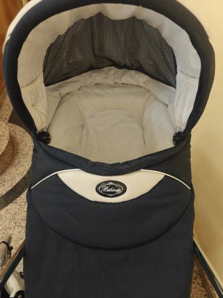 Carrito Bebecar capazo, sillita y funda