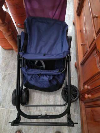Carro para perro azul y morado