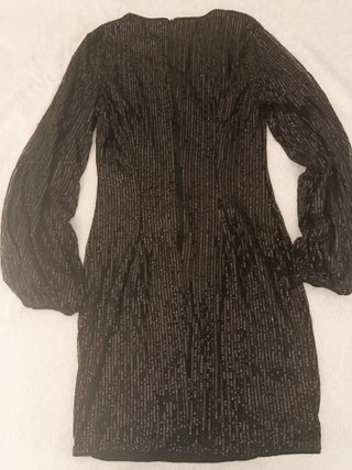 Vestido lentejuelas negro Talla M