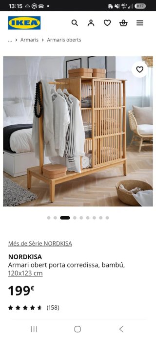 Estantería Ikea Nordiska Bambú