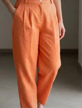 Pantaloni arancioni donna