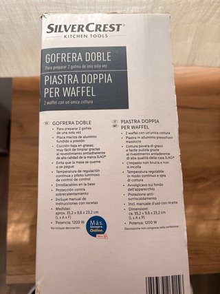 Gofrera doble silvercrest negra