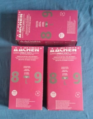 Guantes Vinilo Aachen Talla L (100 uds)LOTE 3X5