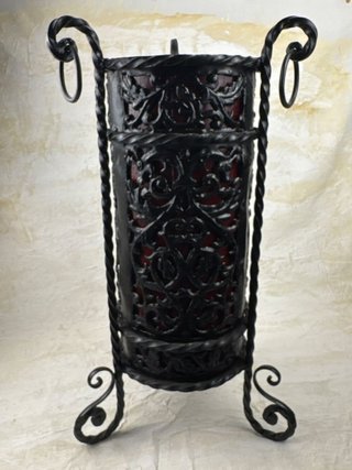 Paragüero Vintage Hierro Forjado Negro