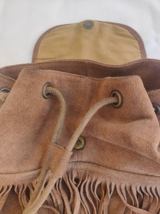 Mochila de cuero bohemia