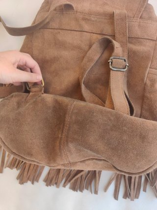 Mochila de cuero bohemia