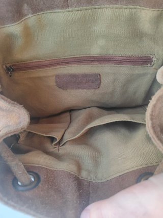 Mochila de cuero bohemia